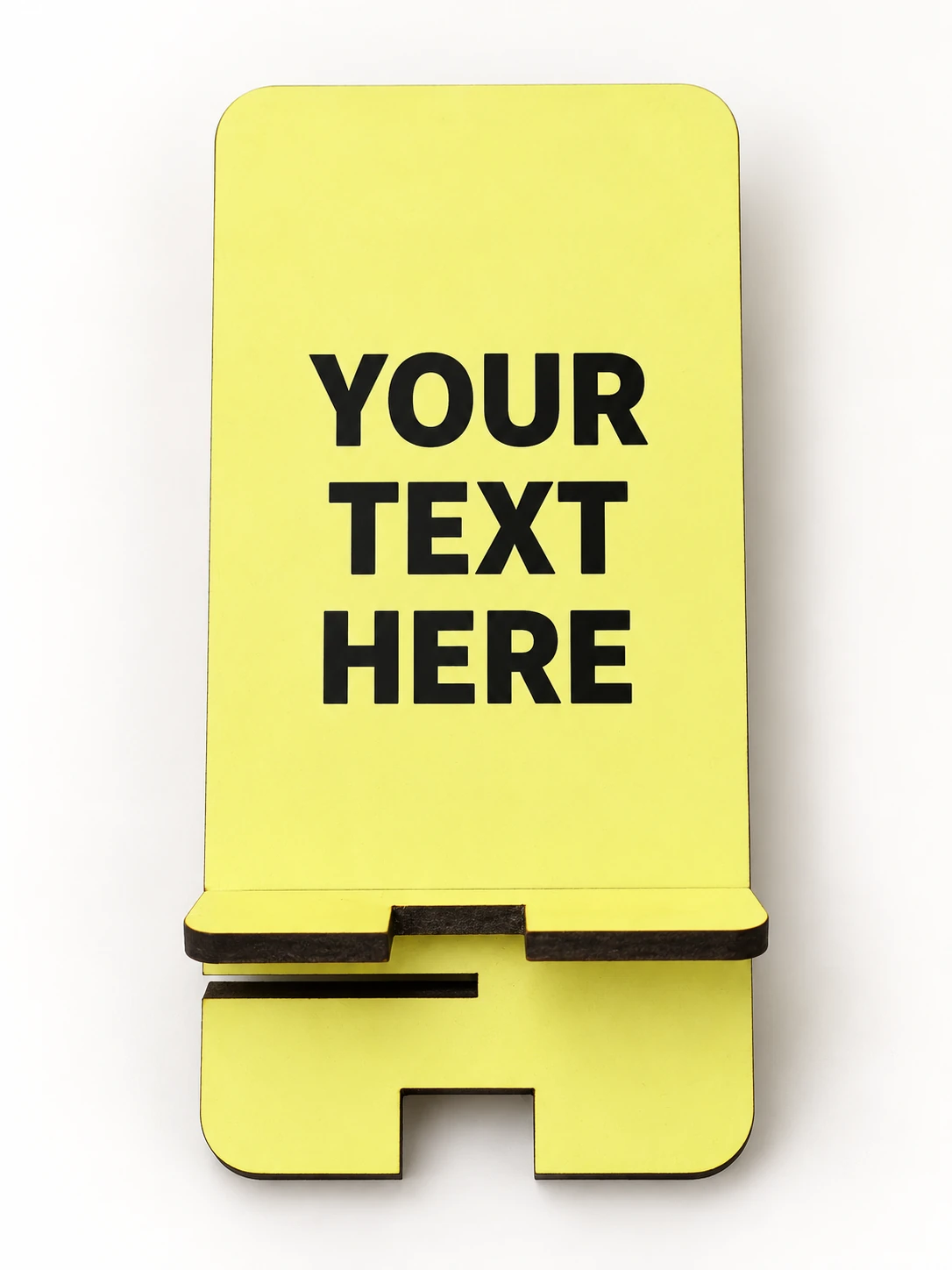 Yellow MDF Mobile Stand